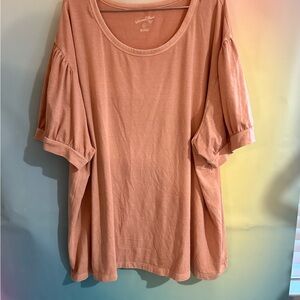 Universal Thread Women's Coral Short Sleeve Top